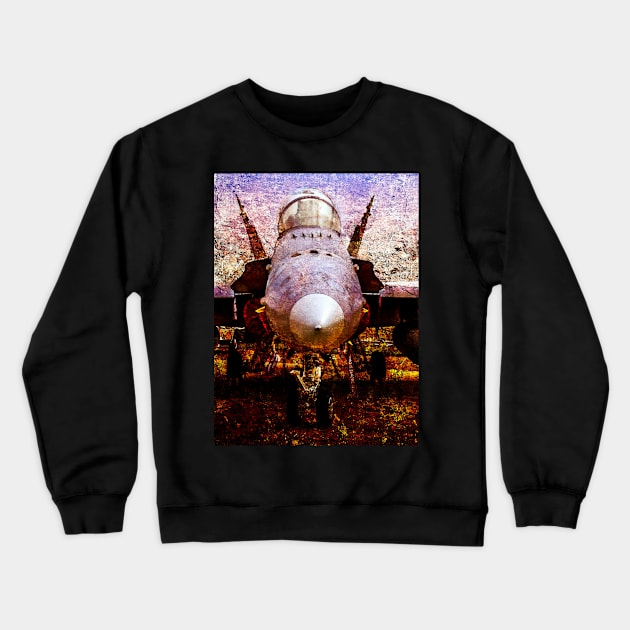 Modern Fighter Plane Crewneck Sweatshirt by funfun